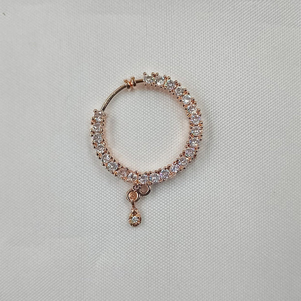 Padmawati Bangles Rose Gold Plated Austrian Stone Nose Ring