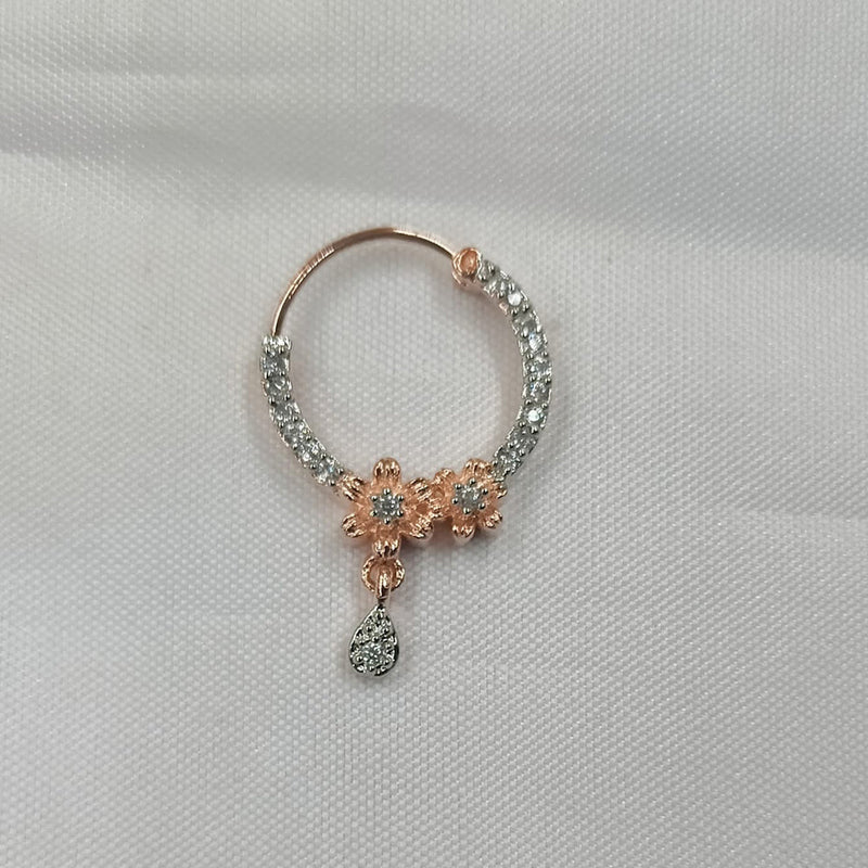 Padmawati Bangles Rose Gold Plated Austrian Stone Nose Ring