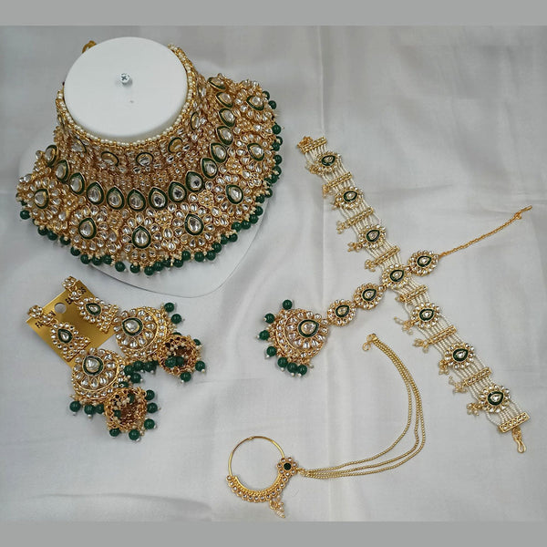 Padmawati Bangles Gold Plated Kundan Semi Bridal Necklace Set