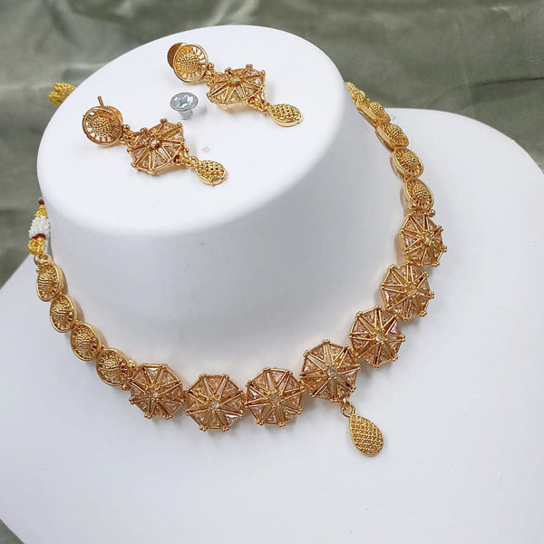 Padmawati Bangles Gold Plated Austrian Stone Choker Necklace Set