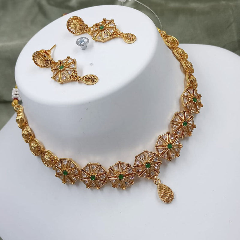 Padmawati Bangles Gold Plated Austrian Stone Choker Necklace Set