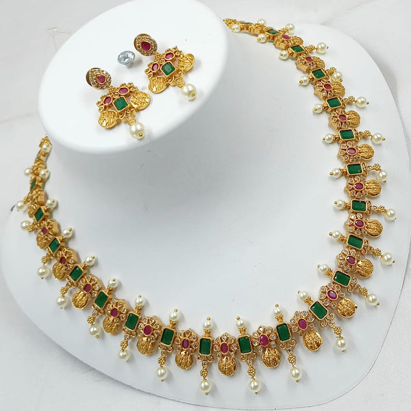 Padmawati Bangles Gold Plated Crystal Stone Choker Necklace Set