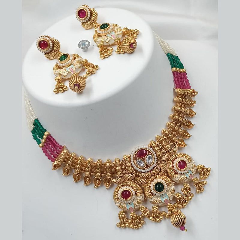 Padmawati Bangles Gold Plated Kundan Stone Choker Necklace Set