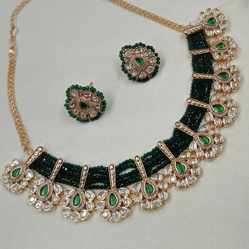 Padmawati Bangles Gold Plated Polki Kundan Stone And Pearls Choker Necklace Set