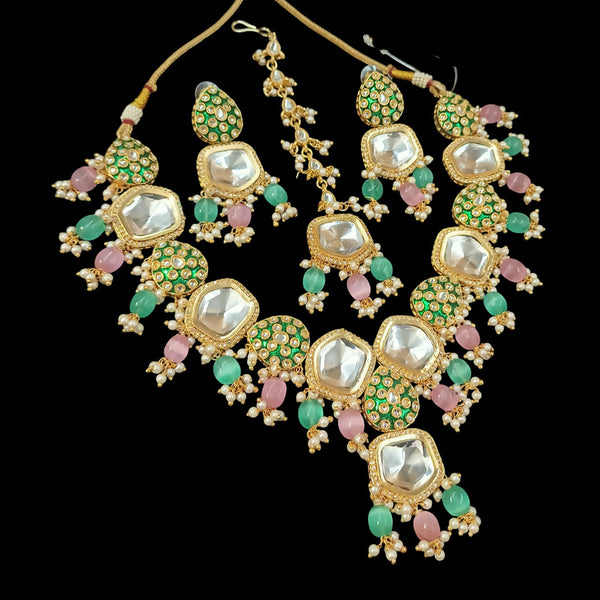 Padmawati Bangles Gold Plated Kundan Stone Necklace Set