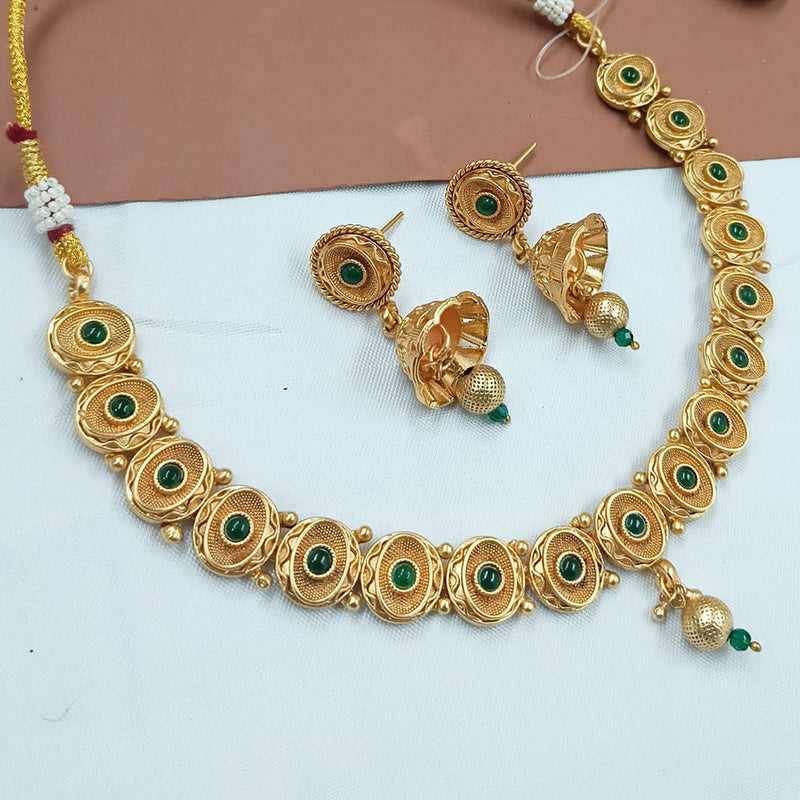 Padmawati Bangles Gold Plated Pota Stone Necklace Set