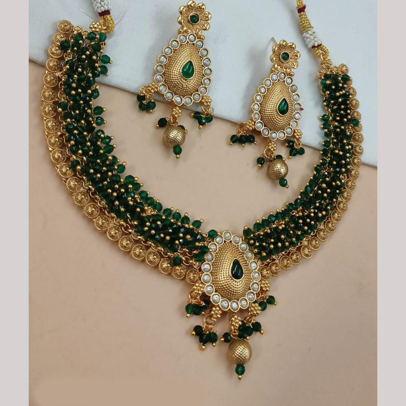 Padmawati Bangles Gold Plated Pota Stone And Pearls Necklace Set