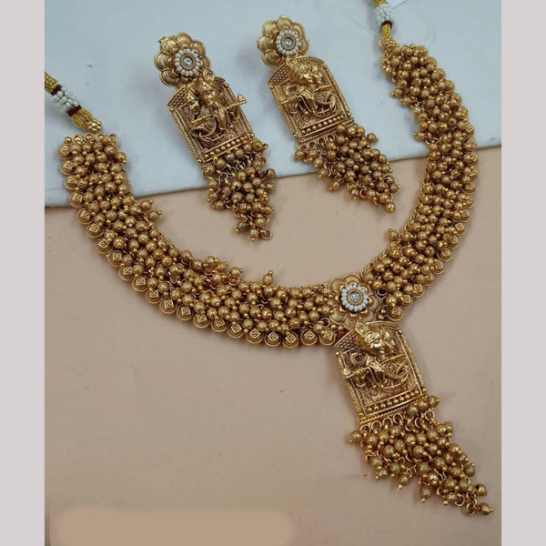 Padmawati Bangles Gold Plated Pota Stone And Pearls Necklace Set