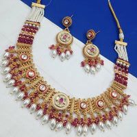 Padmawati Bangles Gold Plated Kundan Stone And Pearls Necklace Set