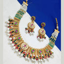 Padmawati Bangles Gold Plated Kundan Stone And Pearls Necklace Set