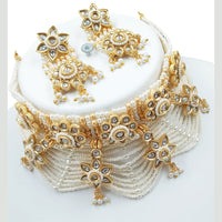 Padmawati Bangles Gold Plated Pota Stone And Pearls Choker Necklace Set