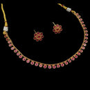 Padmawati Bangles Gold Plated Crystal Stone Necklace Set