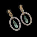 Padmawati Bangles Gold Plated American Diamond Dangler Earrings