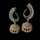 Padmawati Bangles Gold Plated American Diamond Jhumki Earrings