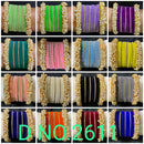 Shree Asha Bangles Gold Plated Velvet Assorted Color Bangles Set