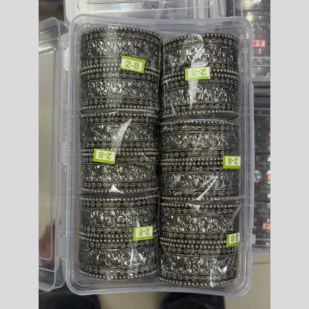 Shree Asha Bangles Premium Oxidised Plated Traditional Bangles Set