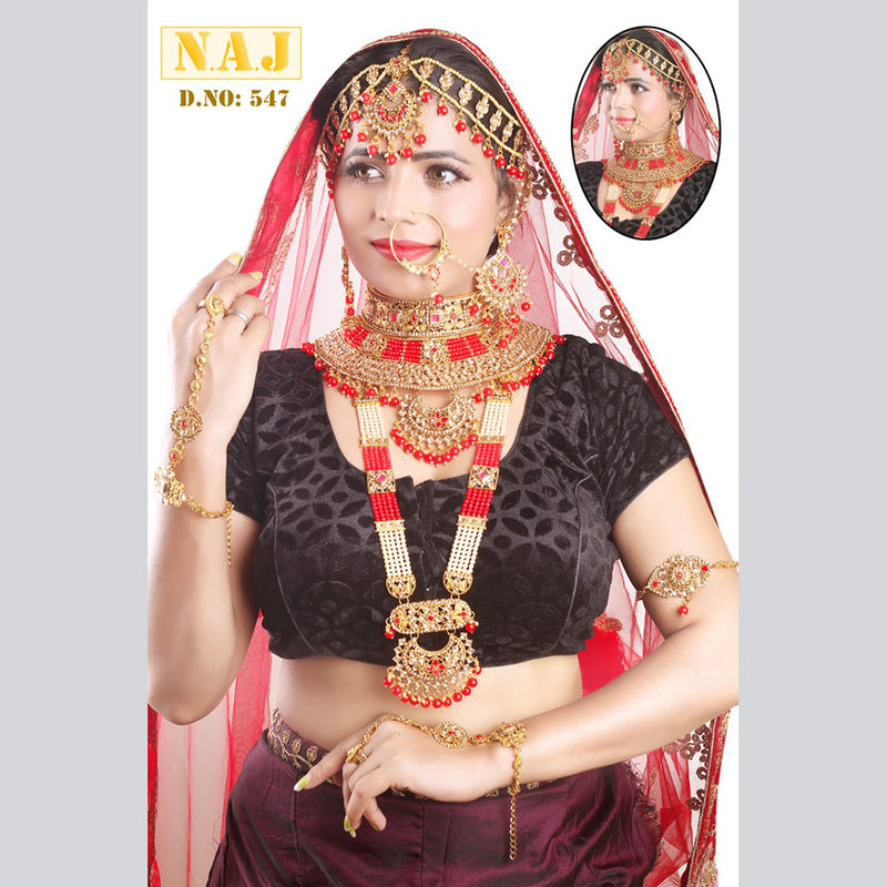 Neetu Art Gold Plated Bridal Set