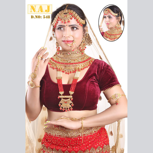 Neetu Art Gold Plated Bridal Set