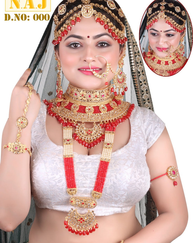 Neetu Art Gold Plated Bridal Set