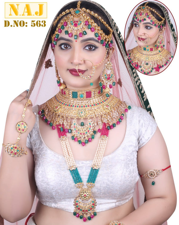 Neetu Art Gold Plated Bridal Set