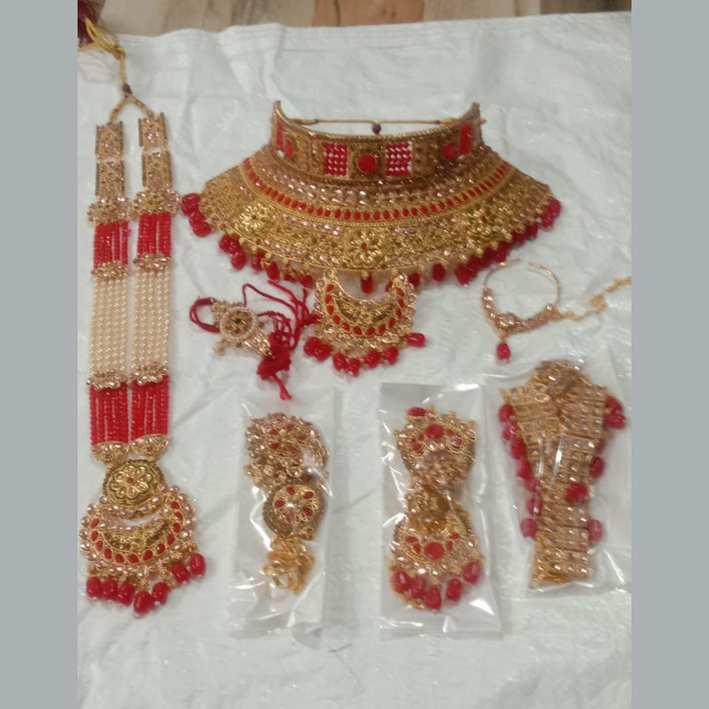 Neetu Art Gold Plated Bridal Set