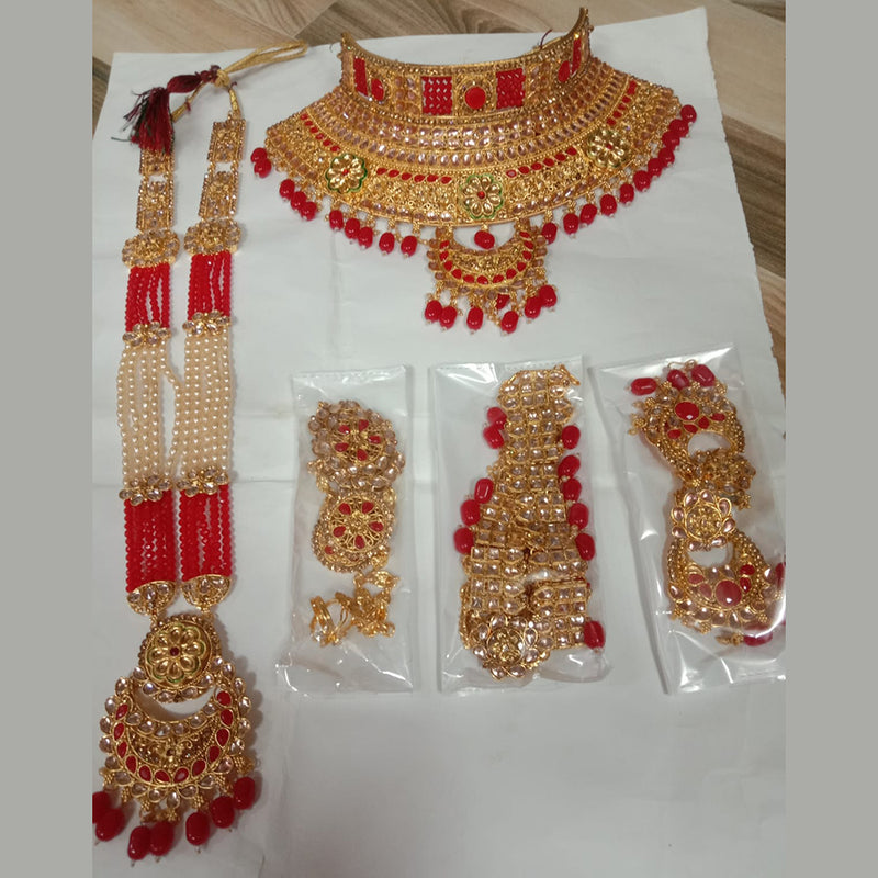 Neetu Art Gold Plated Bridal Set