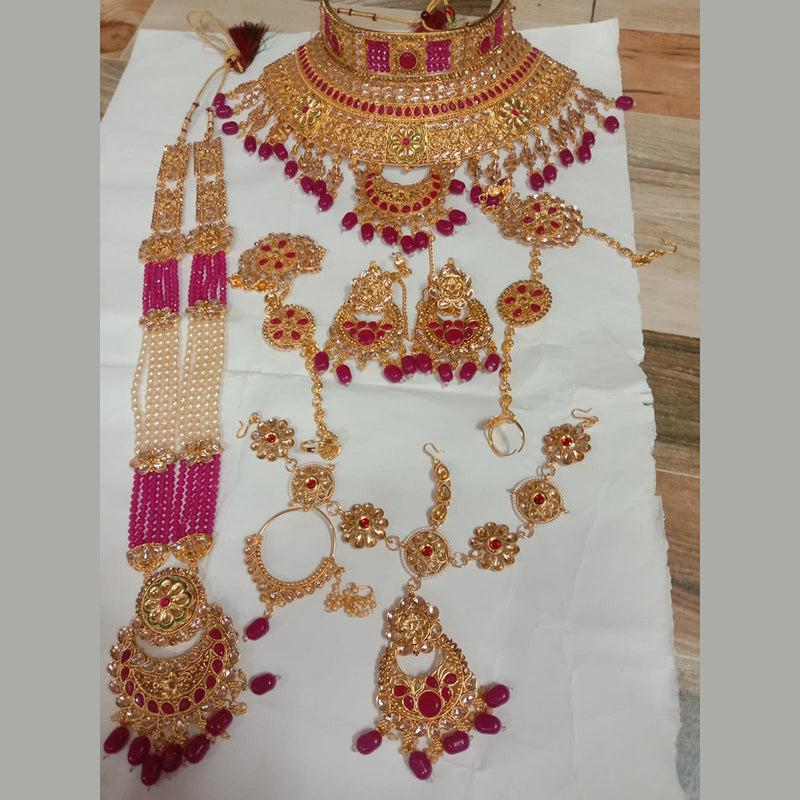 Neetu Art Gold Plated Bridal Set