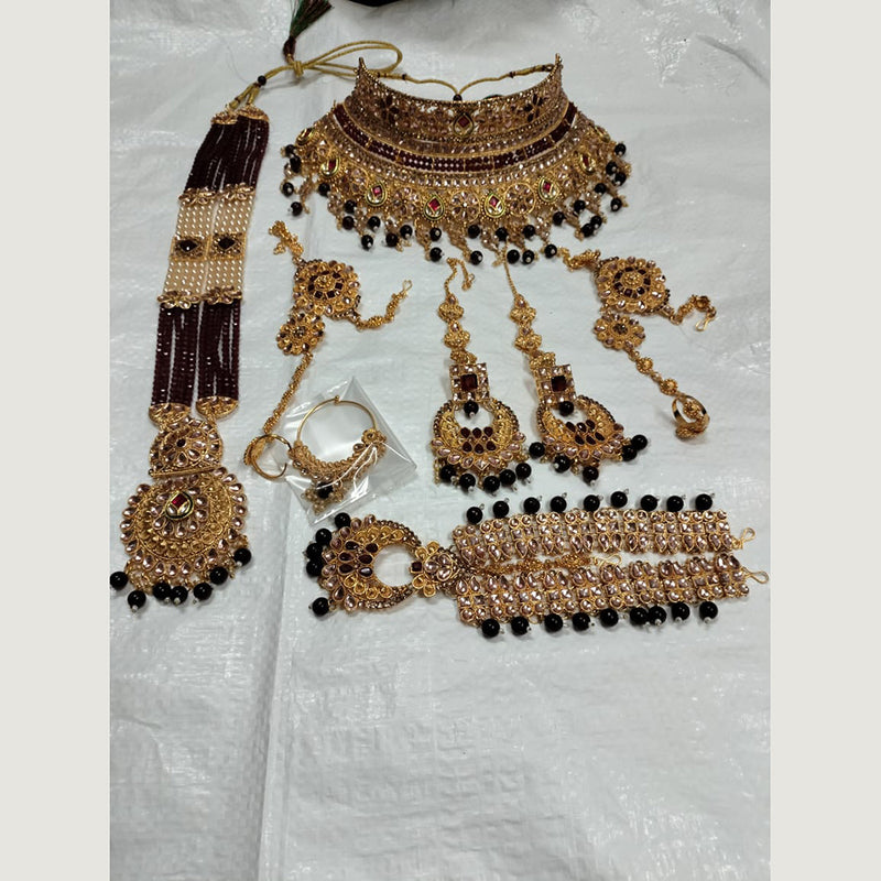 Neetu Art Gold Plated Bridal Set