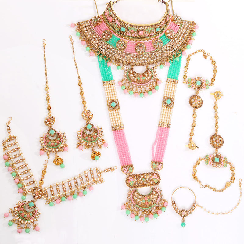 Neetu Art Gold Plated Bridal Set