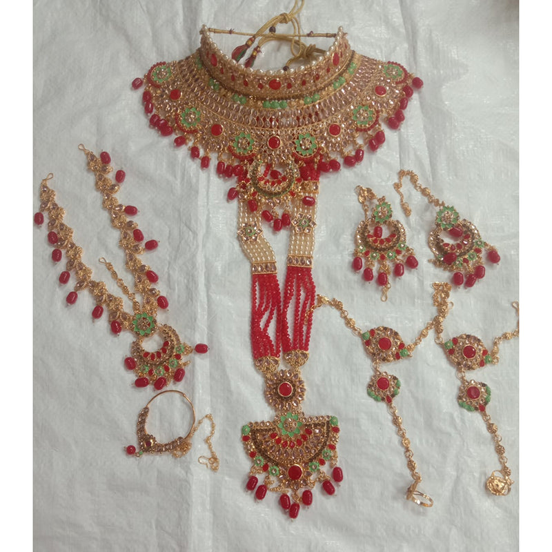 Neetu Art Gold Plated Bridal Set