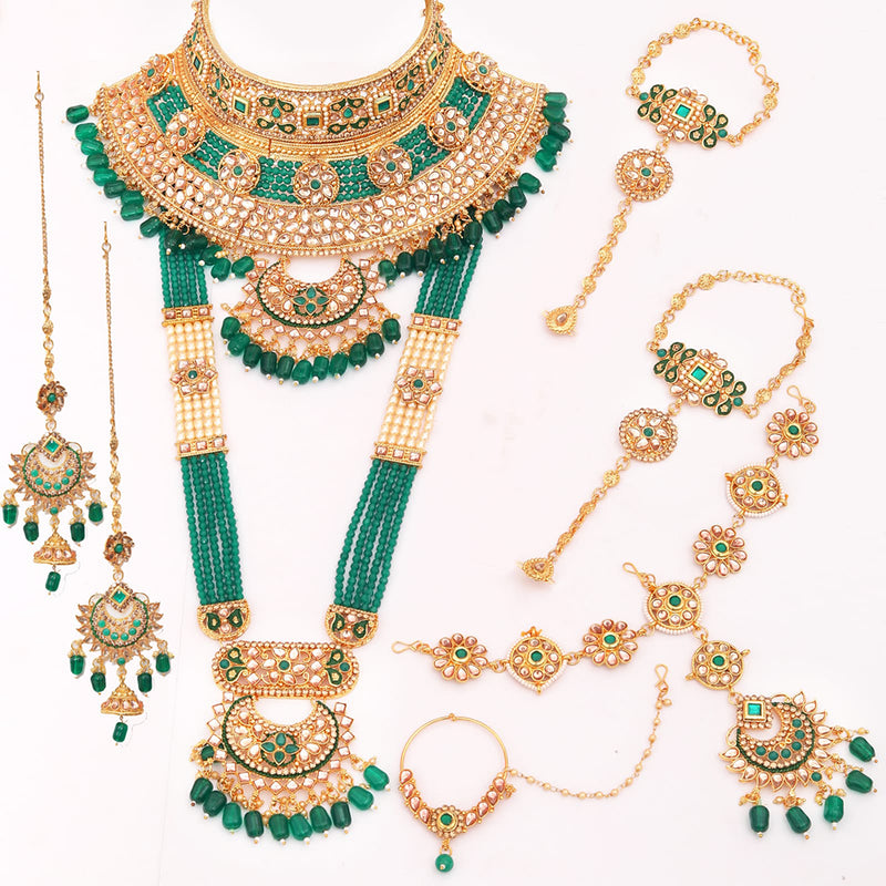 Neetu Art Gold Plated Kundan Stone Bridal Set