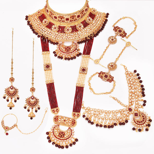 Neetu Art Gold Plated Kundan Stone Bridal Set