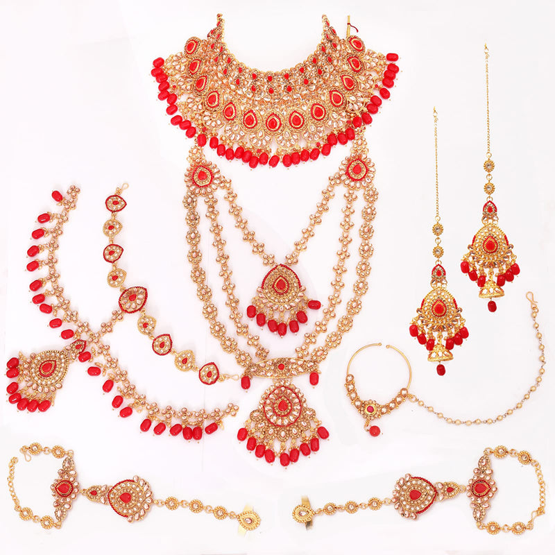 Neetu Art Gold Plated Kundan Stone Bridal Set