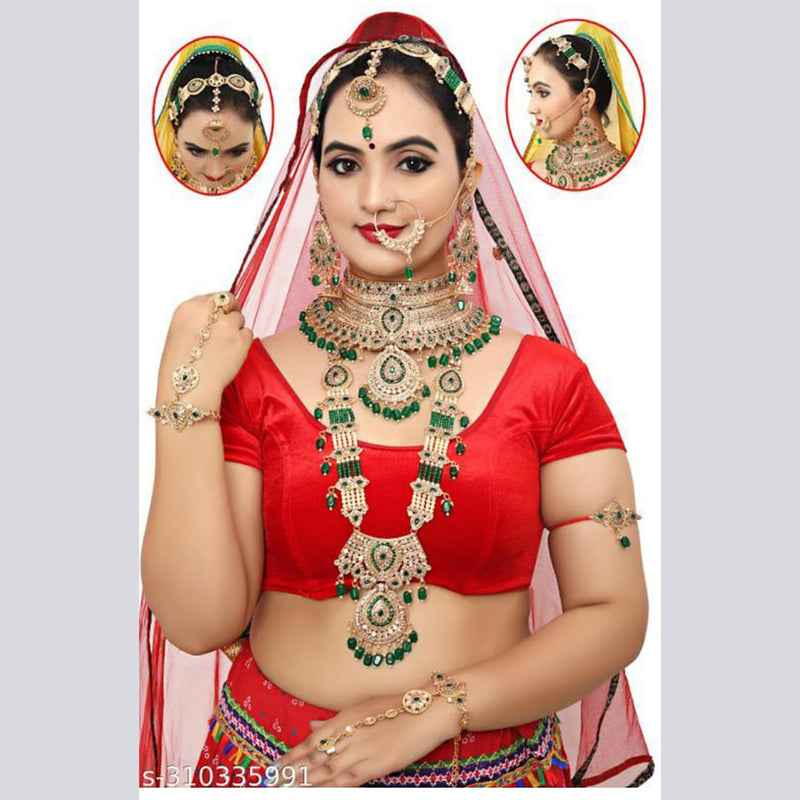 Neetu Art Gold Plated Bridal Set