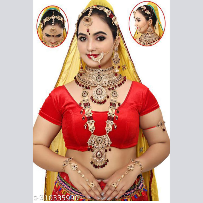 Neetu Art Gold Plated Bridal Set