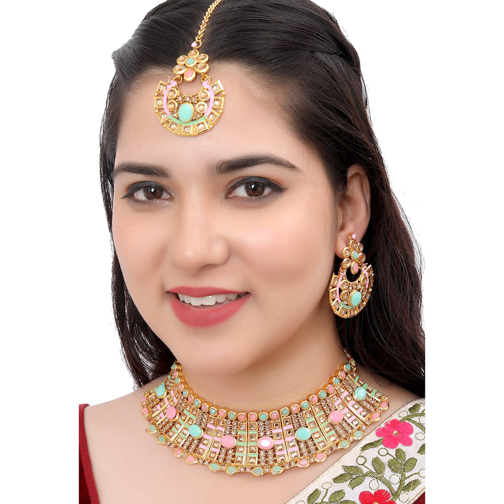 Neetu Art Gold Plated Necklace Set