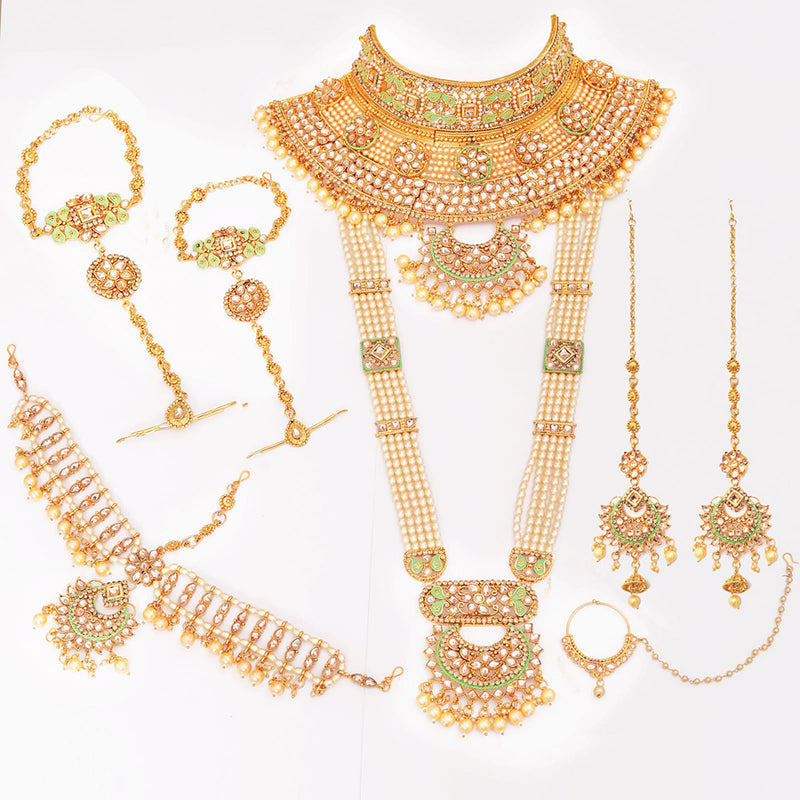 Neetu Art Gold Plated Bridal Set