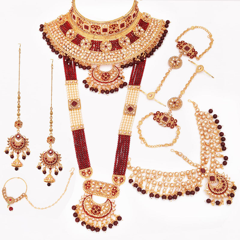 Neetu Art Gold Plated Bridal Set