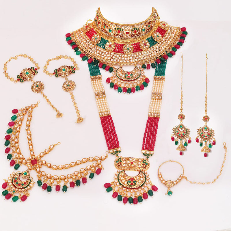 Neetu Art Gold Plated Bridal Set