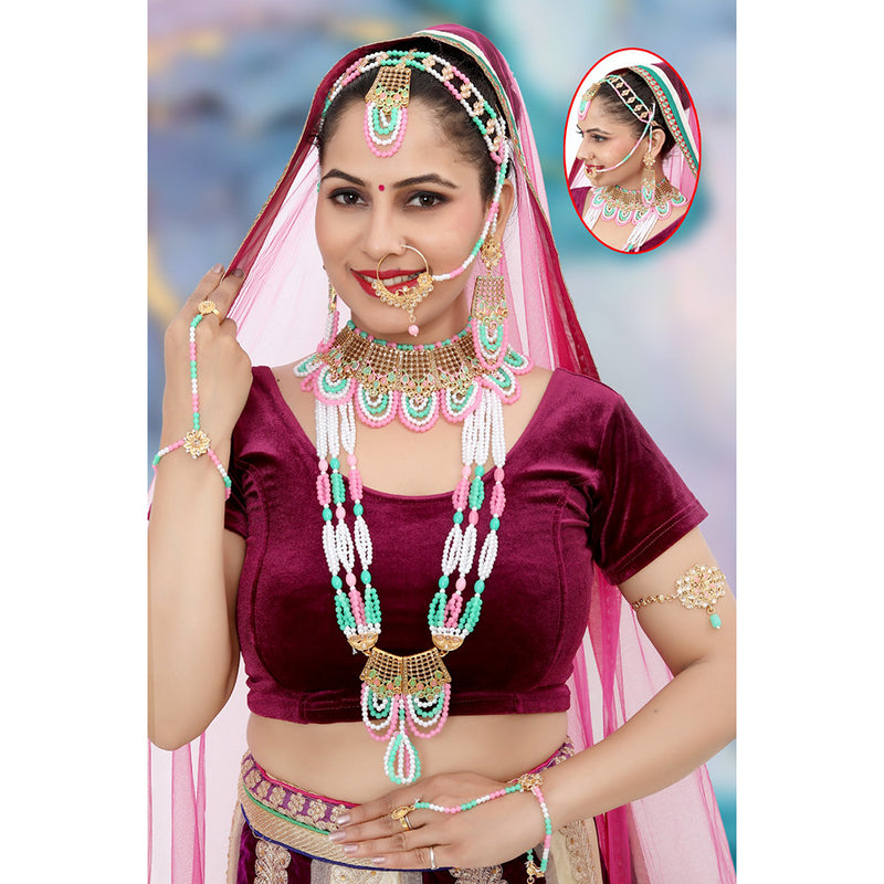 Neetu Art Gold Plated Bridal Set