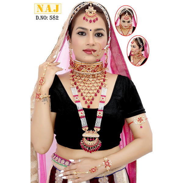 Neetu Art Gold Plated Bridal Set