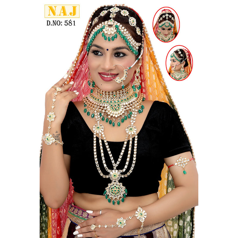 Neetu Art Gold Plated Kundan Bridal Set