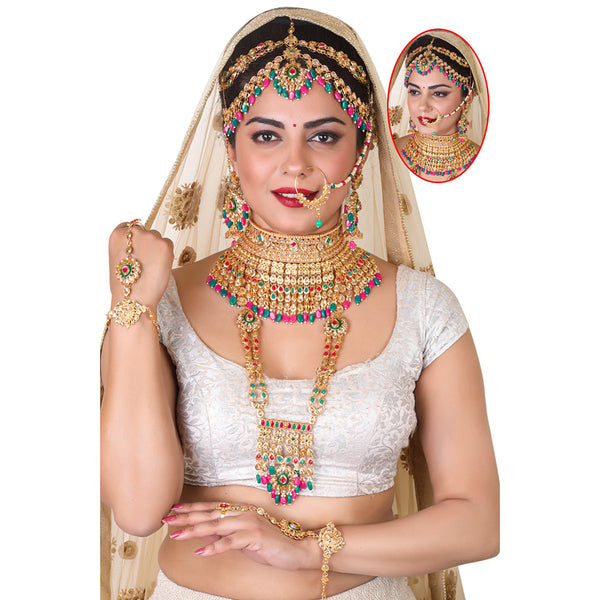 Neetu Art Gold Plated Kundan Bridal Set