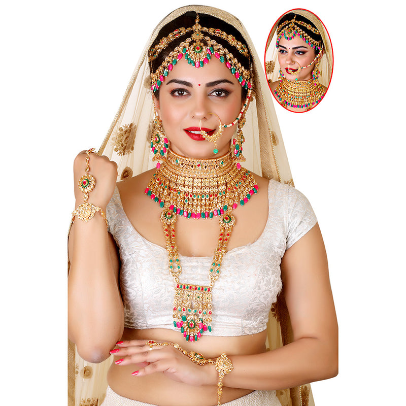 Neetu Art Gold Plated Bridal Necklace Set