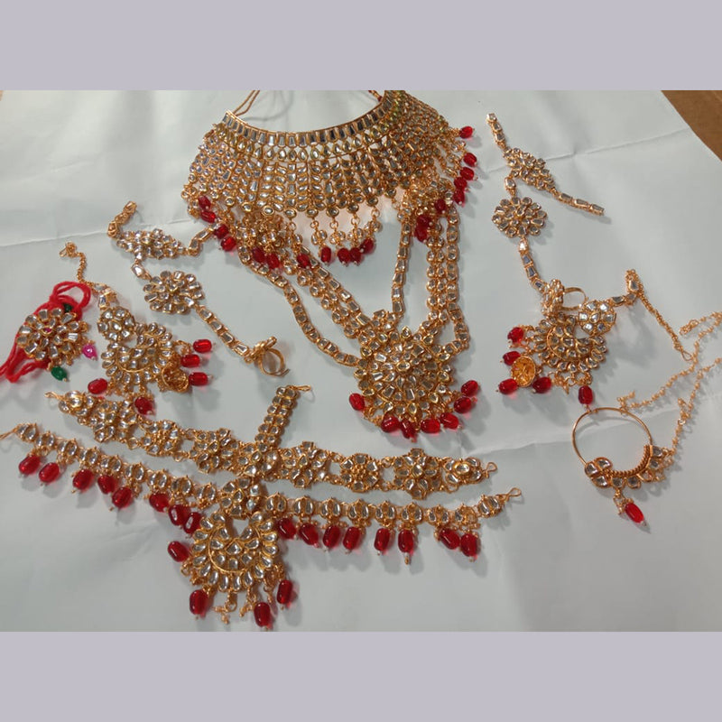 Neetu Art Gold Plated Kundan Bridal Necklace Set