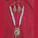 Neetu Art Gold Plated Pearl And Pota Stone Necklace Set