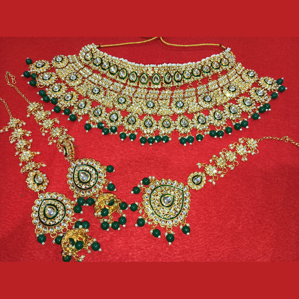 Neetu Art Gold Plated Kundan Stone Choker Necklace Set