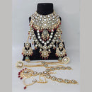 Neetu Art Gold Plated Kundan Stone And Beads Meenakari Bridal Set