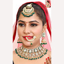 Neetu Art Shine  Like A Bride Kundan And Pearl Semi Bridal Necklace Set