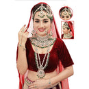 Neetu Art Premium Kundan Stone And Meenakari Beads Wedding Jewellery Set